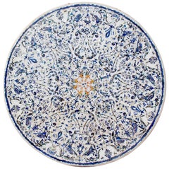 Mother-of-pearl and Lapis Lazuli Pietre Dure Inlay Mosaic Tabletop