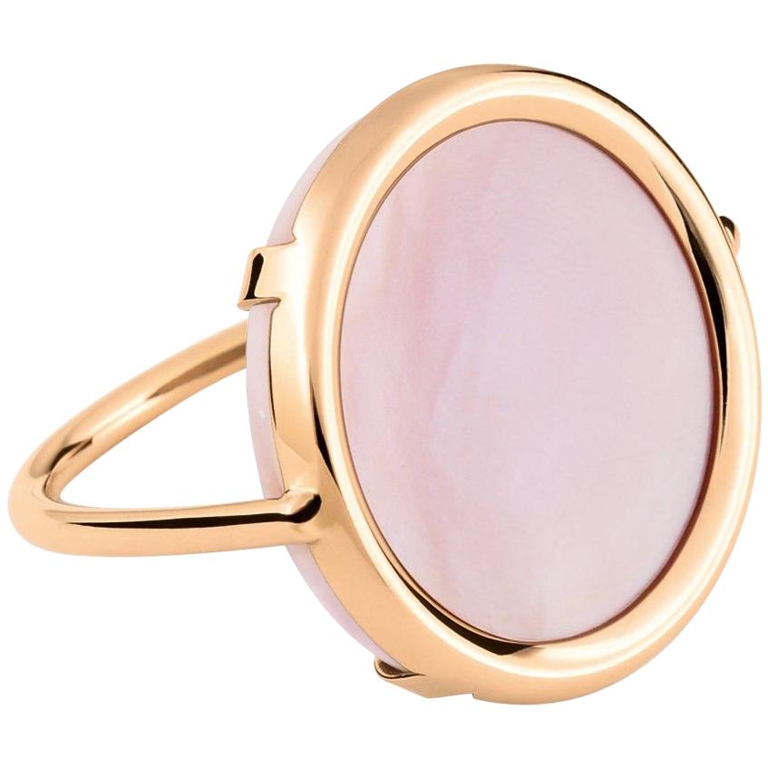 Mother-of-Pearl and Rose Gold 18 Karat Fashion Ring