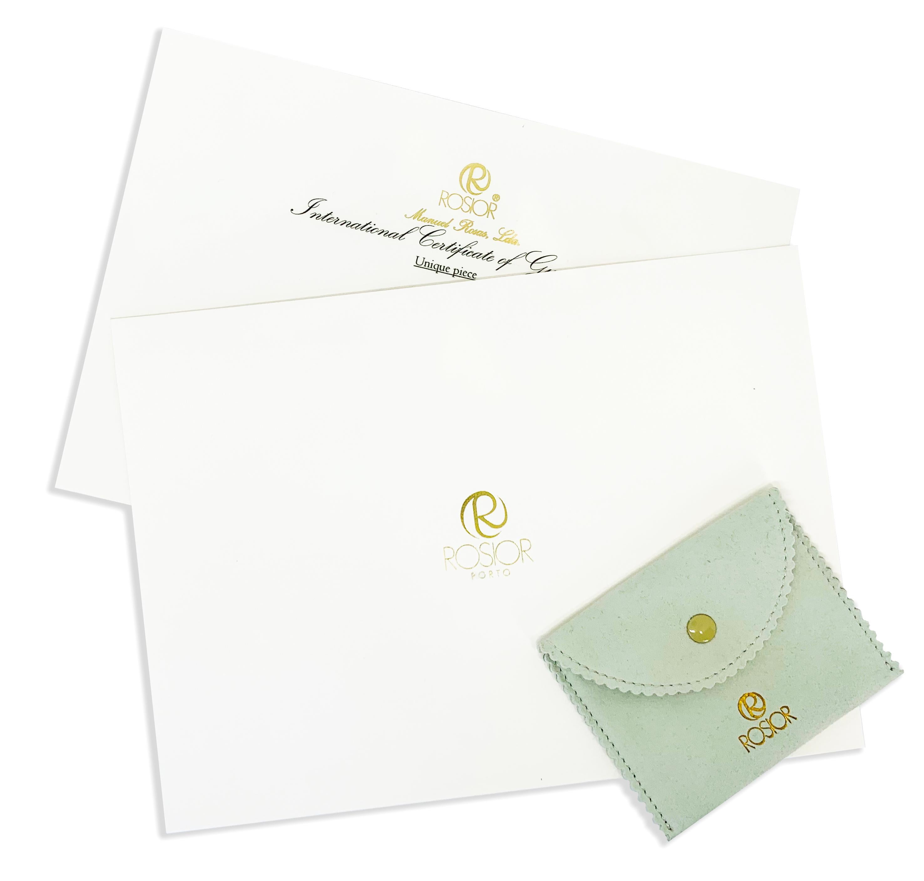 Rosior Mother-of-Pearl and Sapphire Drop Earrings set in White Gold For Sale 1