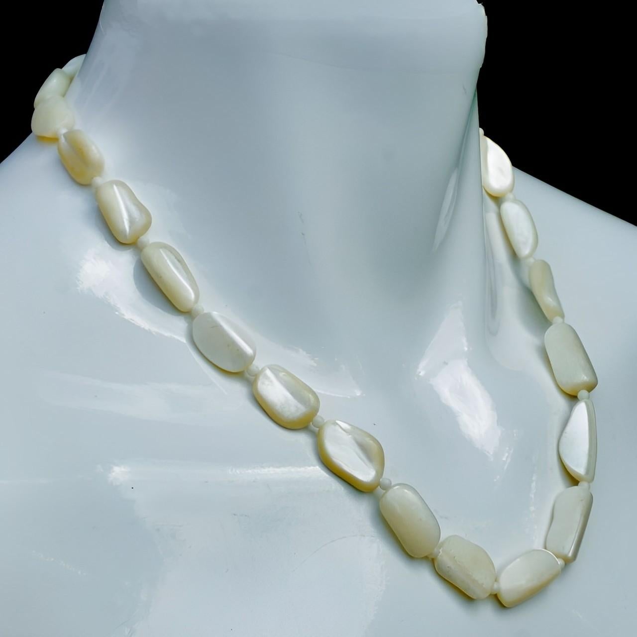 mother of pearl beaded necklace