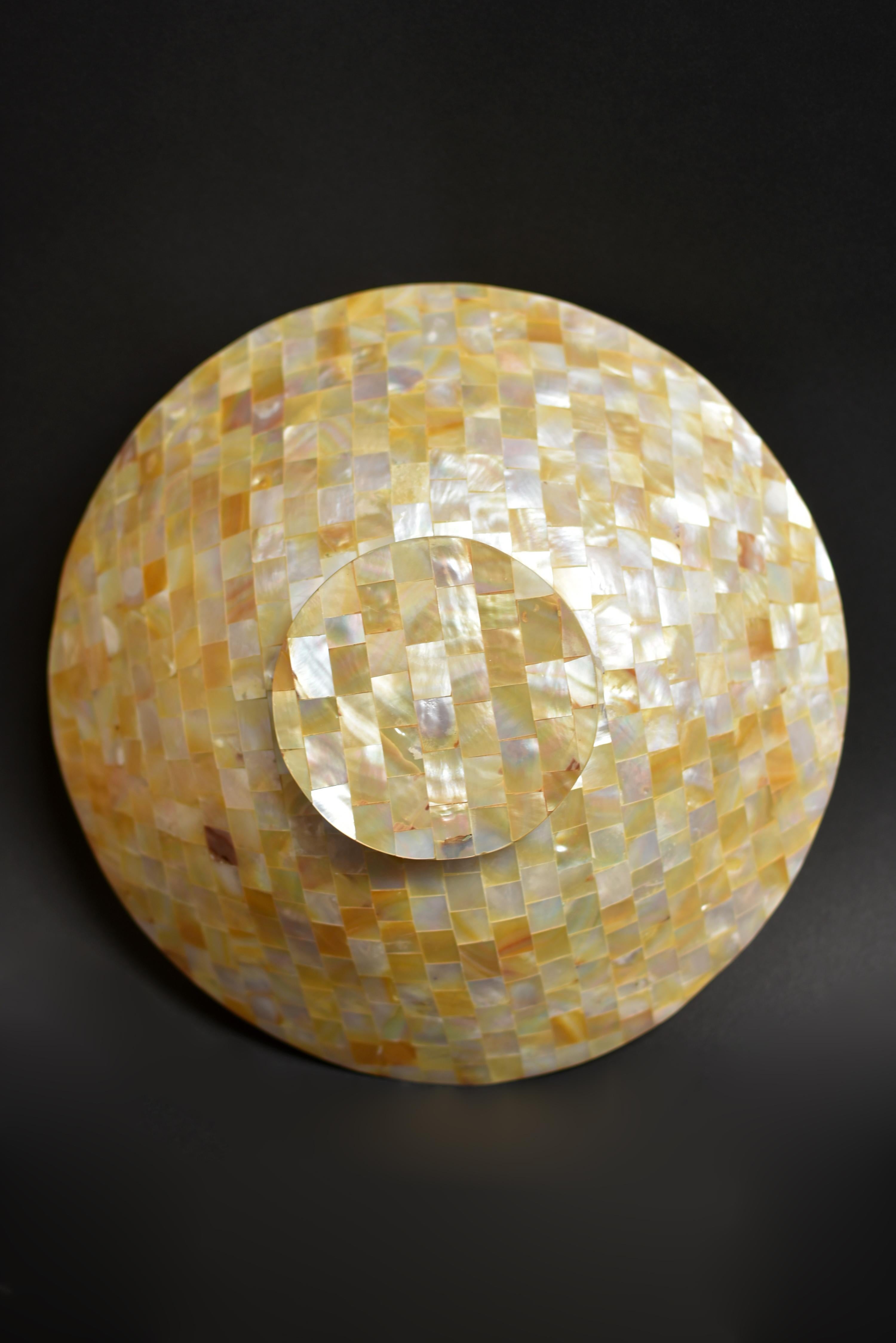 Indonesian Mother of Pearl Bowl 8.5