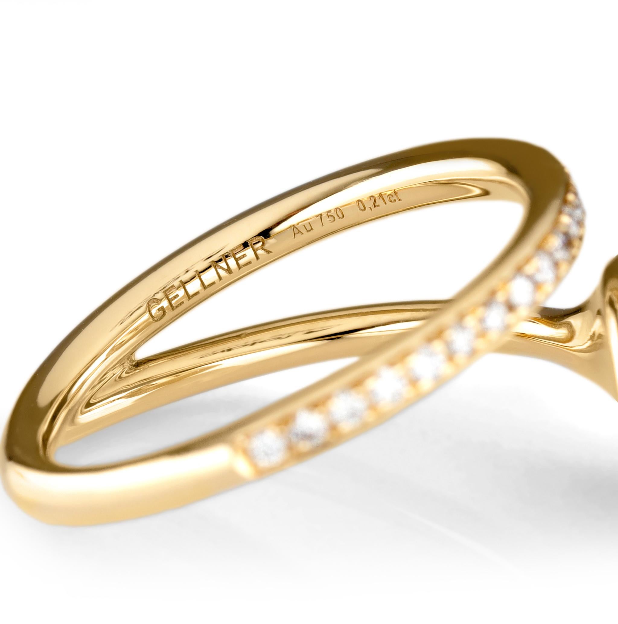 Donna Anello a Loop in oro rosa con diamante bianco brillante e madreperla, Gellner 2025 in vendita