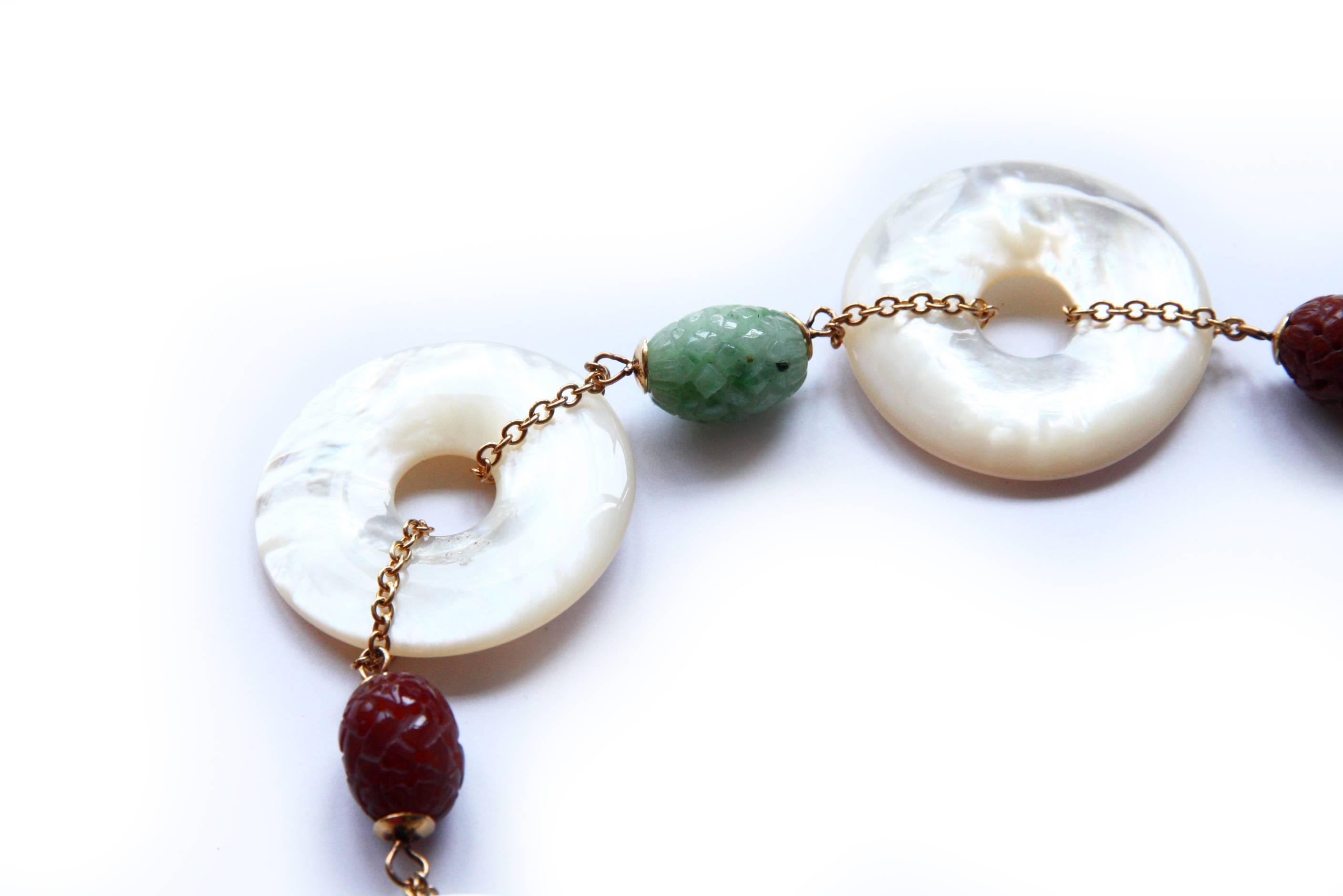antique jade and pearl necklace