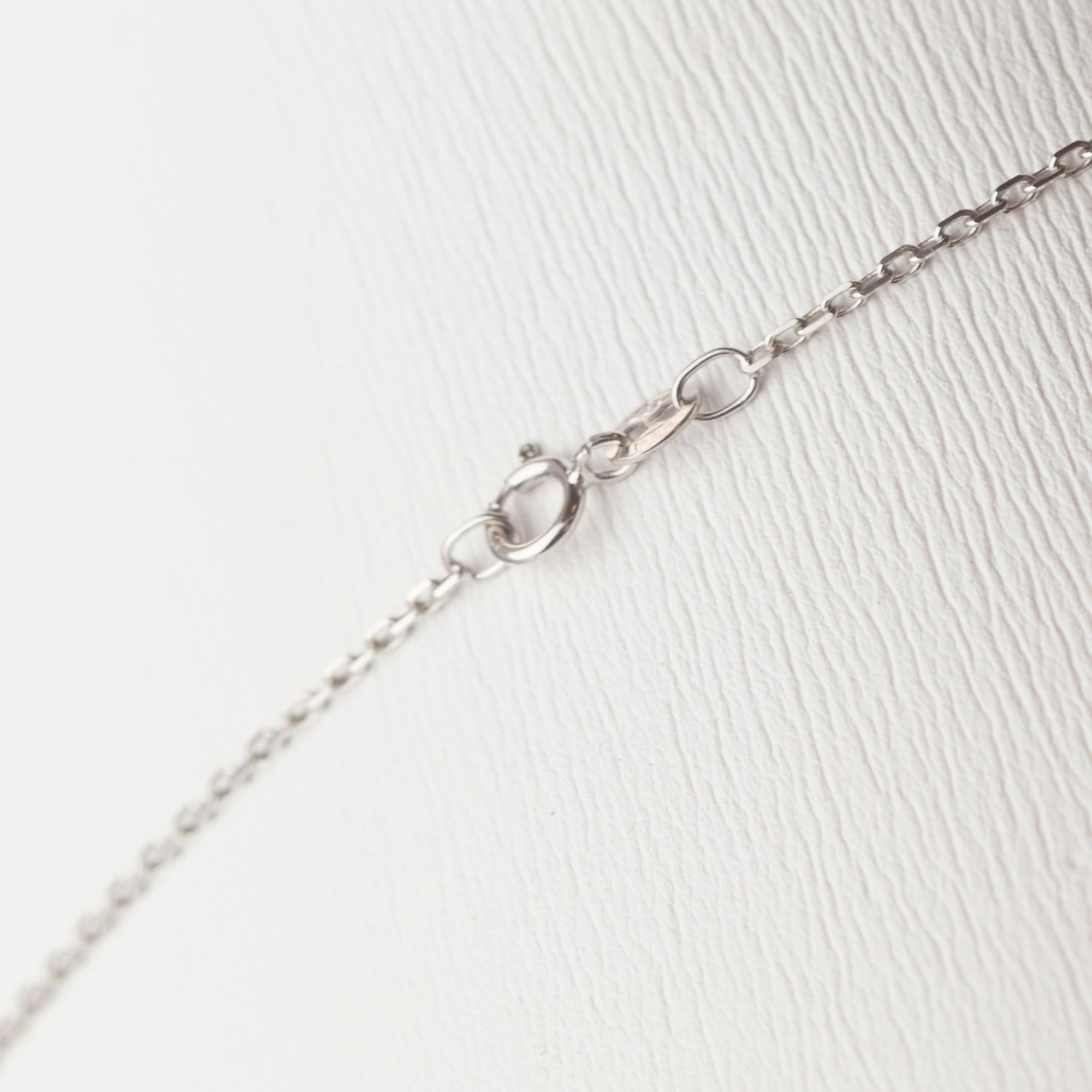 Perlmutt geschnitzte Blumen-Diamant-Tropfen-Halskette aus 18 Karat Gold Intini Juwelen im Angebot 7