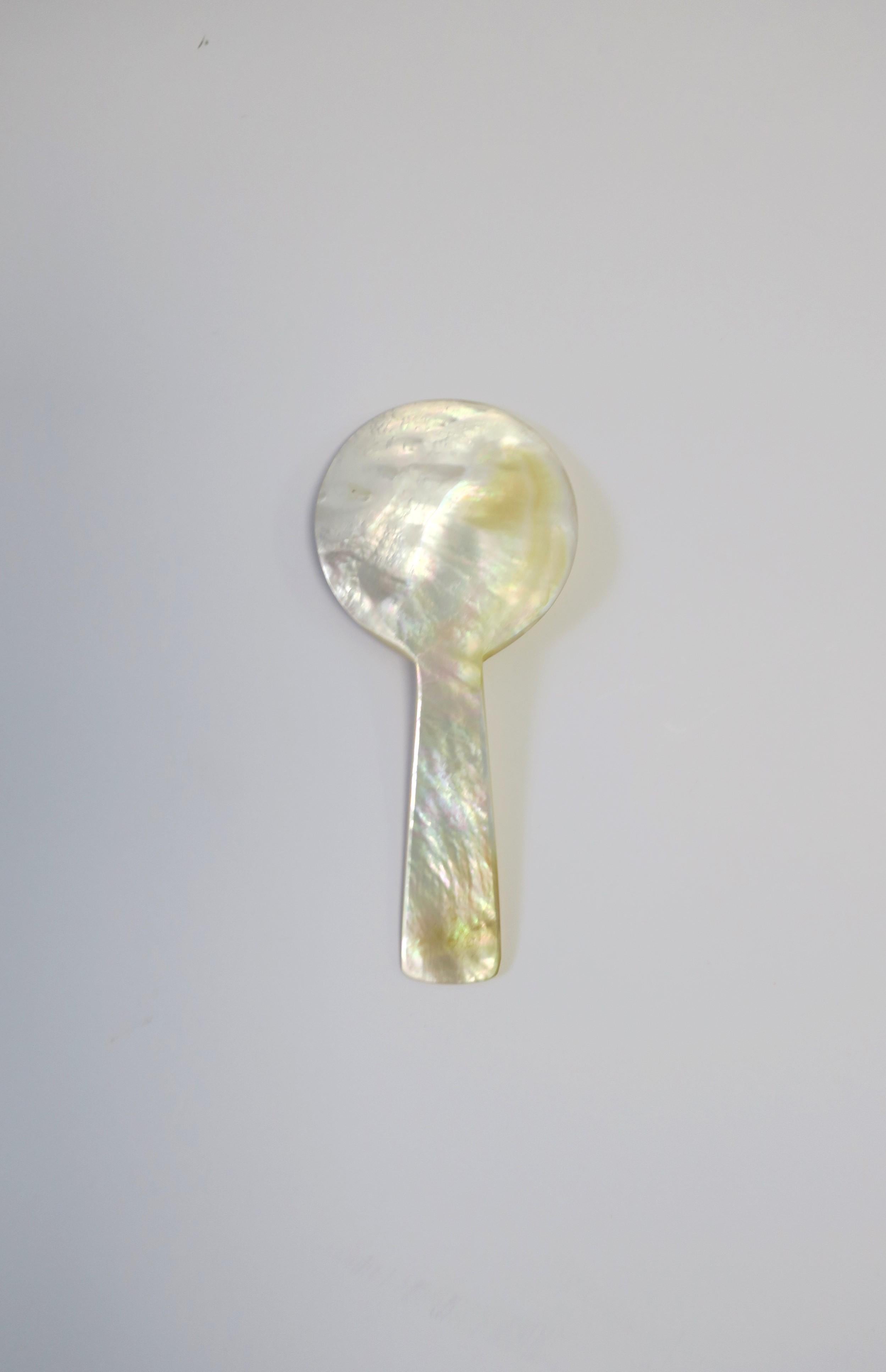 20th Century Mother of Pearl Caviar Serving Spoon For Sale
