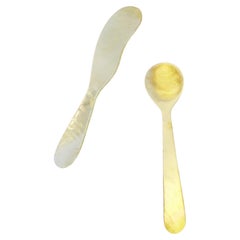 Mother of Pearl Caviar Spoon and Knife Set