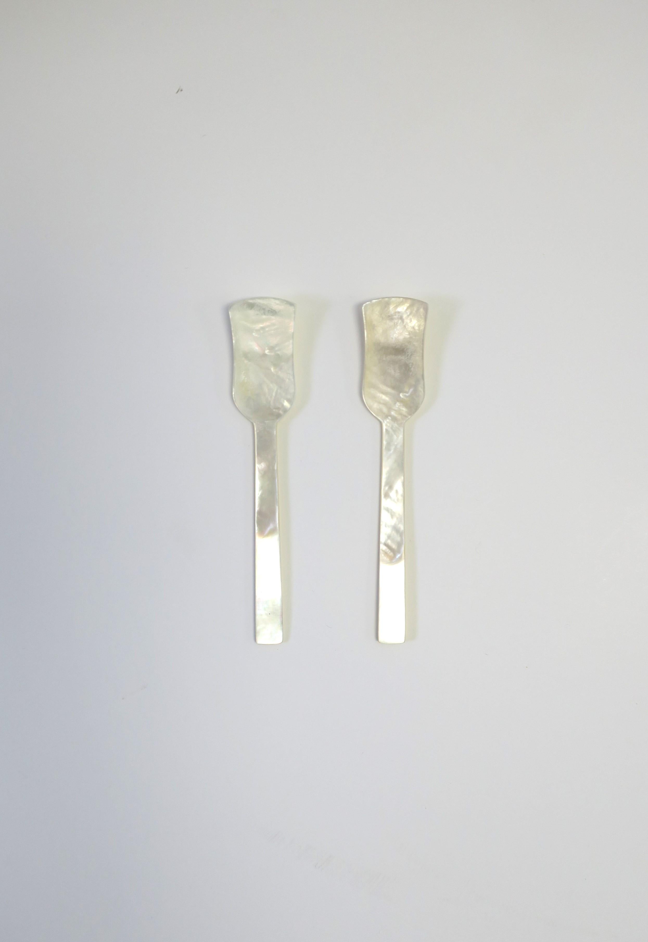 mother of pearl spoon - set of 2