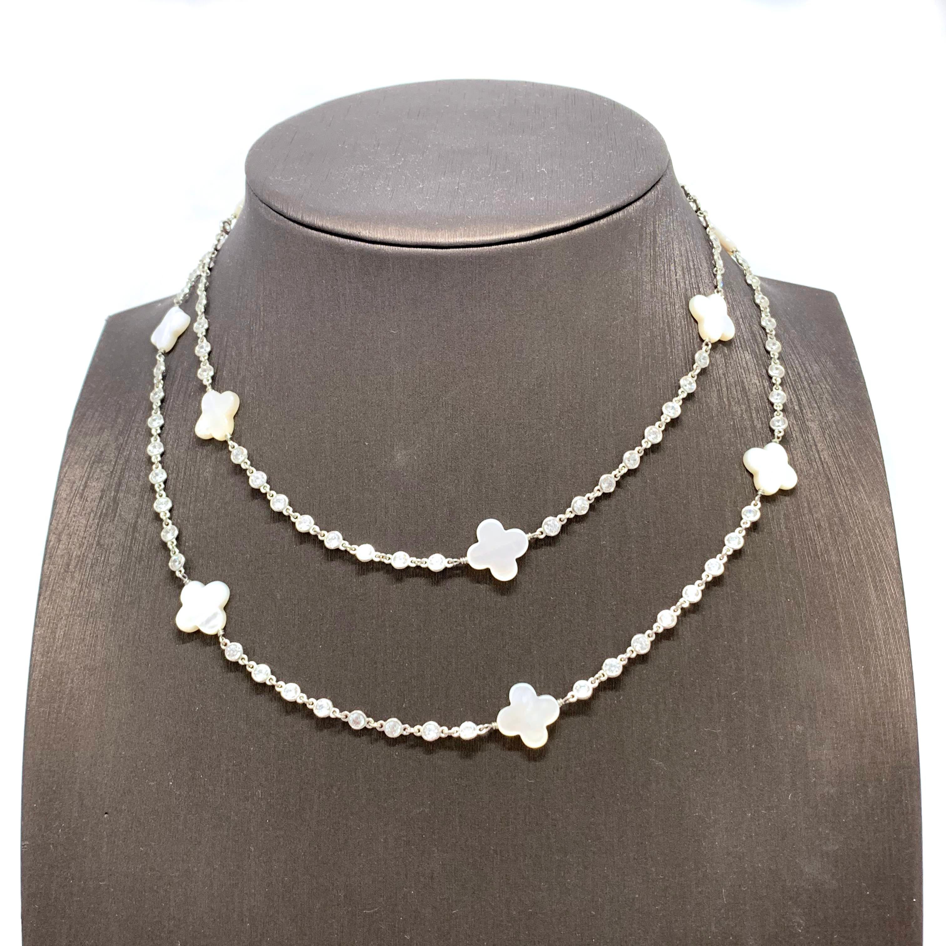 clover mother of pearl necklace