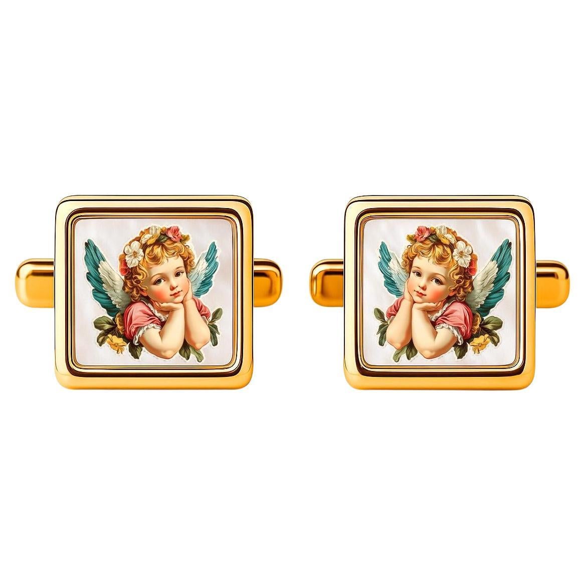 Gemelos de madreperla - Gemelos Querubín Ángel o Cupido en venta