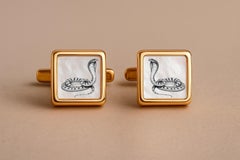 Mother Of Pearl Cufflinks - Snake Cufflinks
