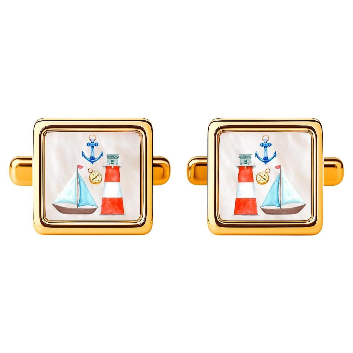 Gemelos de nácar - Gemelos de yate