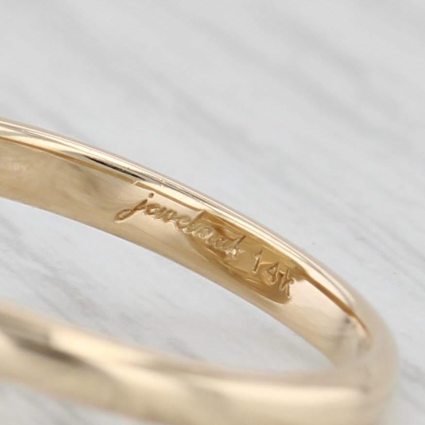 Anillo solitario con cabujón de nácar en oro amarillo de 14k Tamaño 7,25 2