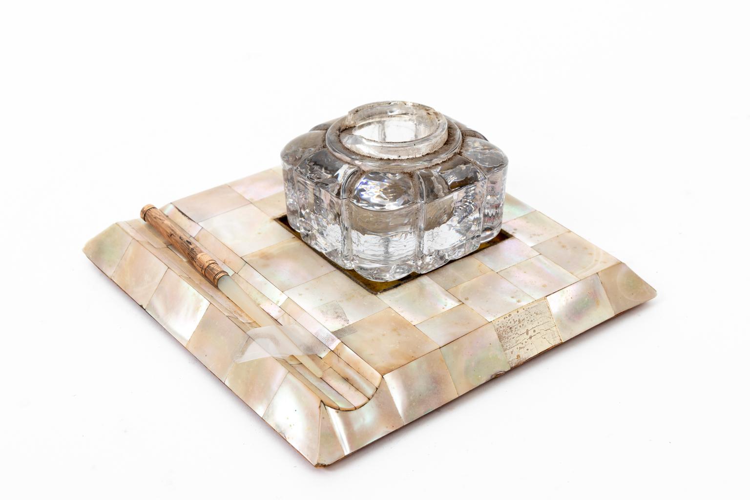 Mother-of-Pearl Mother of Pearl Desk Set For Sale