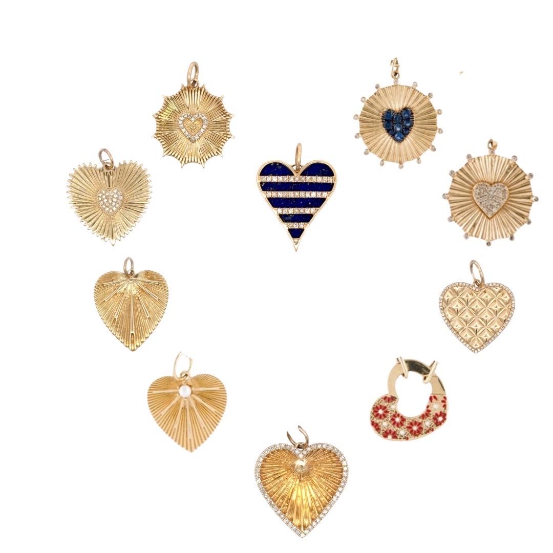 Pendentif breloque boussole en or jaune 14 carats avec nacre et diamant 0,19 carat en vente 2