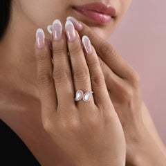 Perlmutt Diamant Ehering 18 Karat Rose Gold
