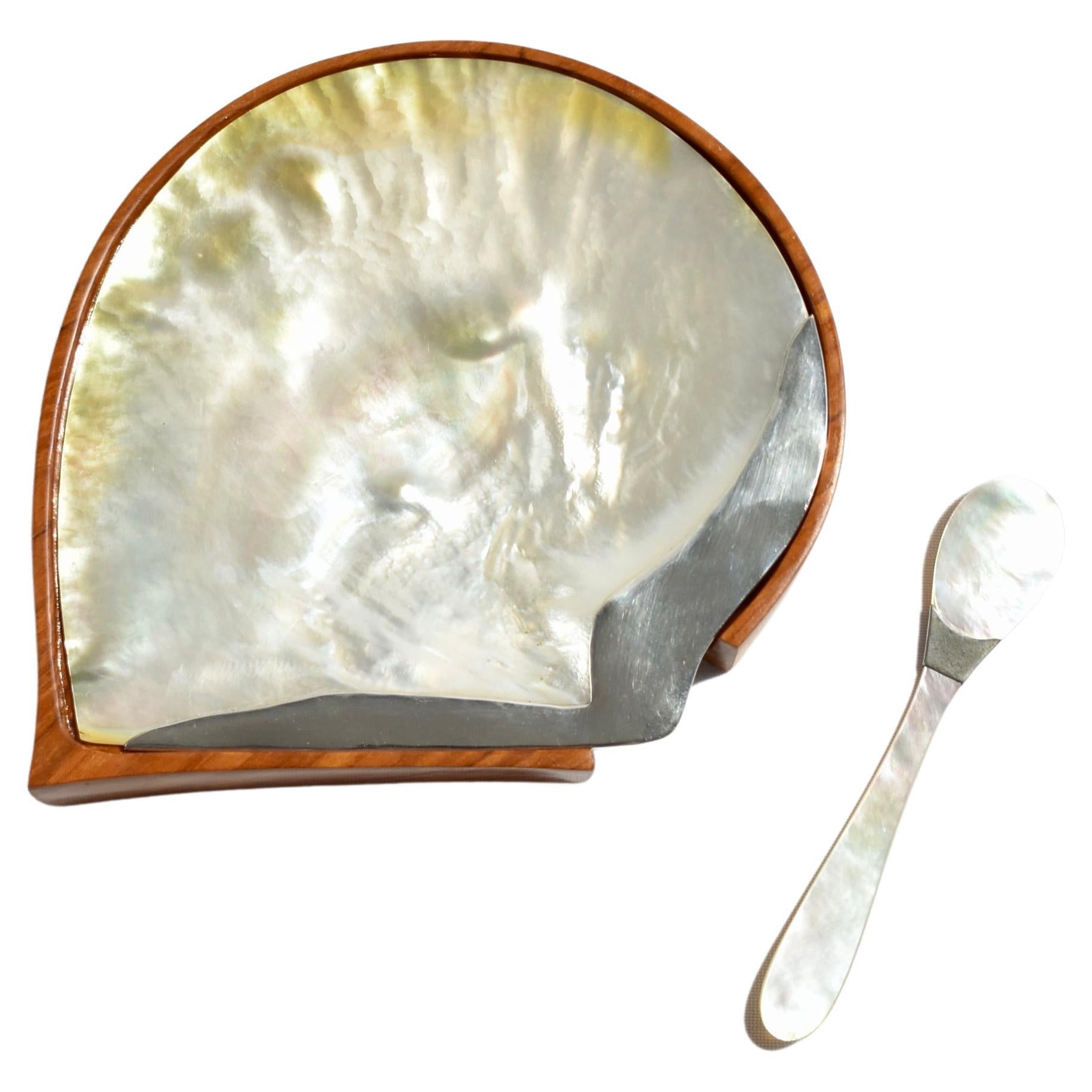 Mother of Pearl Dish & Spoon Set