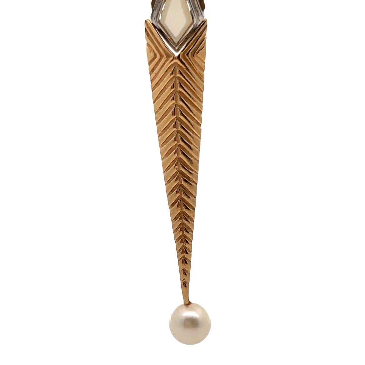 Mother of Pearl Earrings For Sale 1