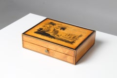 Mother Of Pearl Game Pieces in Wooden Box in Chinese Style