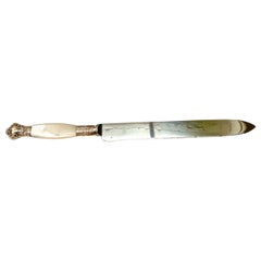 Retro Mother of Pearl Handled Carving or Cake Knife