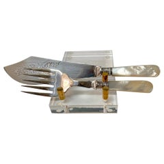 Mother of Pearl Handled Fish Slice and Fork