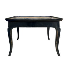 Mother of Pearl Inlaid and Painted Black Coffee Table
