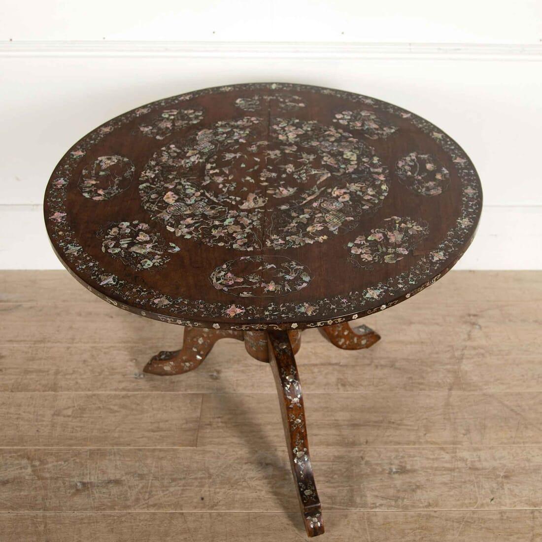 Chinese Mother of Pearl Inlaid Centre Table