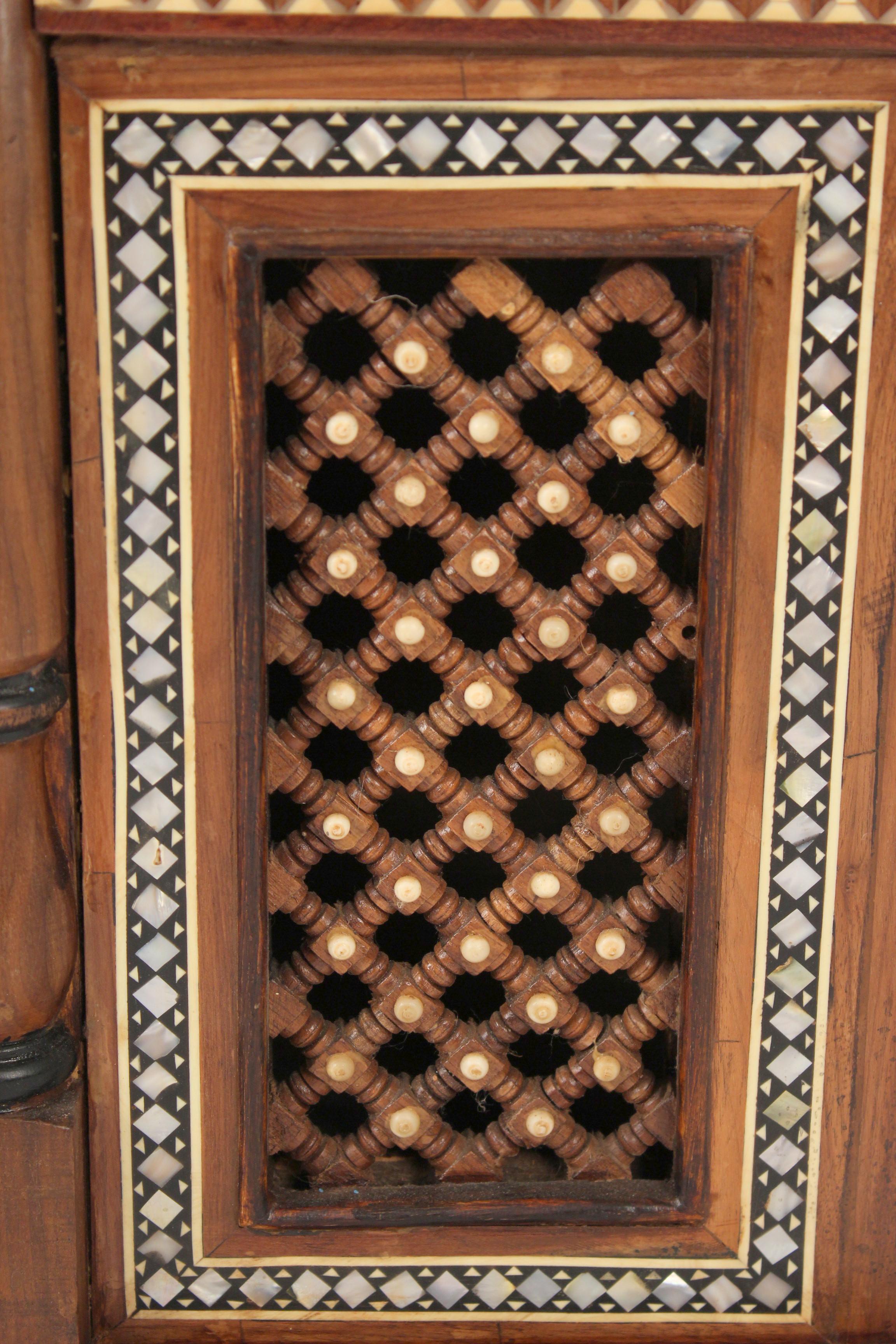 Mother of Pearl Inlaid Middle Eastern Cabinet 4