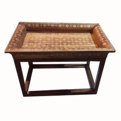 Mother-of-Pearl Inlaid Tray Table from India