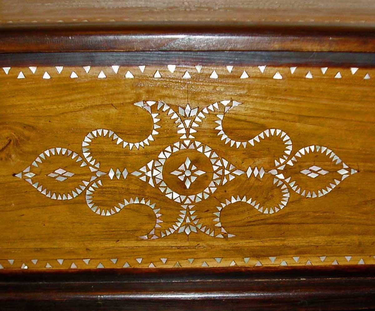 Indonesian Mother of Pearl Inlaid Trunk from Indonesia, Early 20th Century