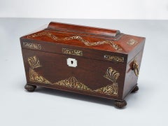 Mother of Pearl Inlaid William IV Tea Caddy