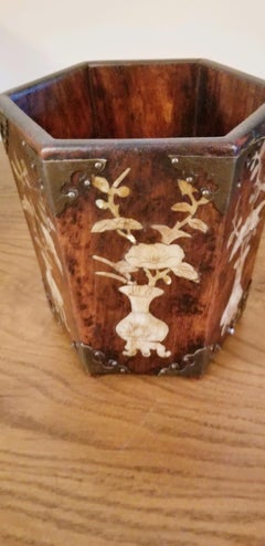 Mother of Pearl Inlay Cache Pot