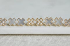 Mother of Pearl Inlay Heirloom Studs 14K Yellow Gold