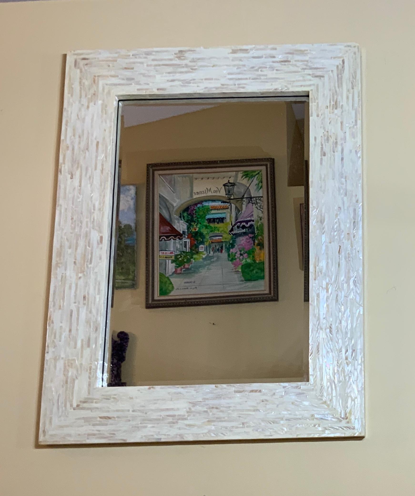 Mother of Pearl Inlay Mirror For Sale 4