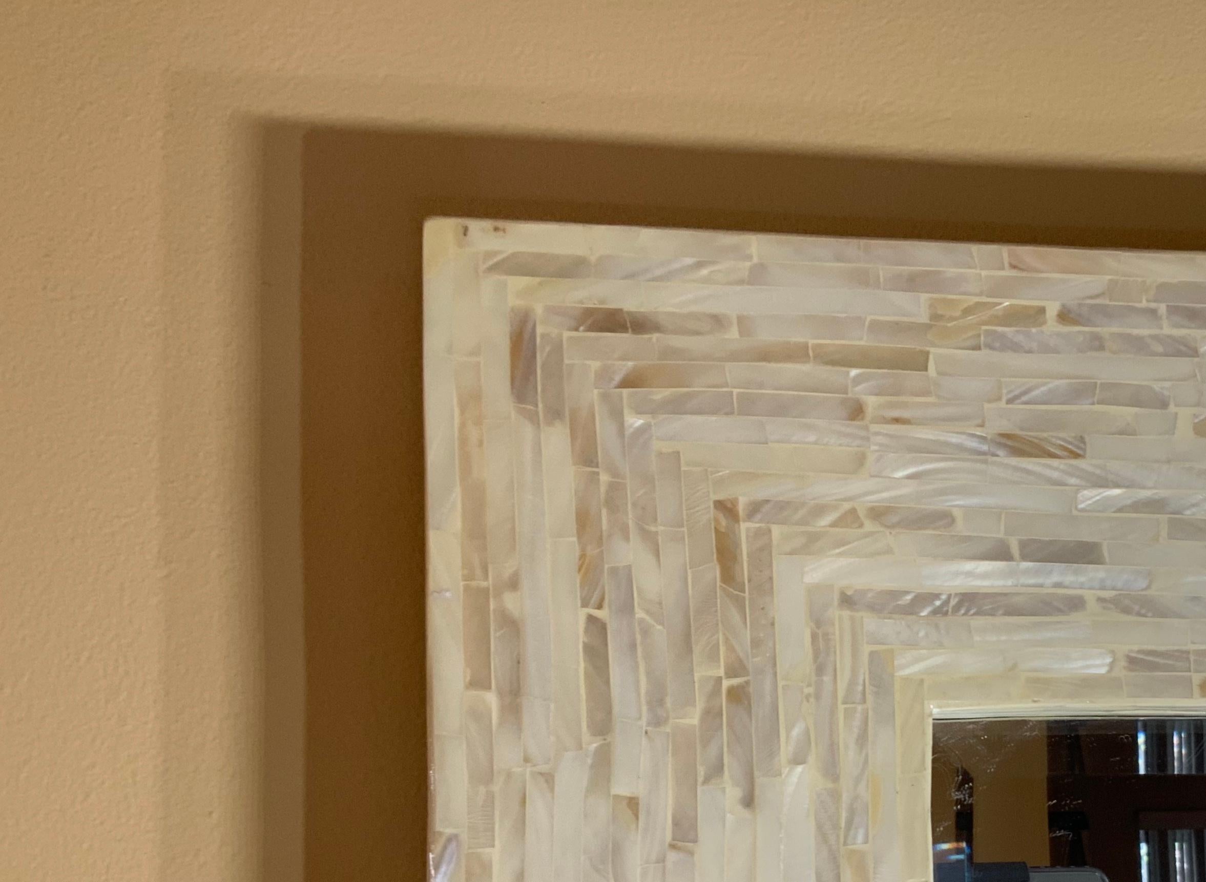 20th Century Mother of Pearl Inlay Mirror For Sale