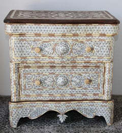 Moorish Moroccan White Nightstand Dresser