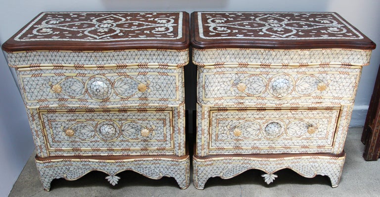 Mother Of Pearl Inlay Syrian Dresser A Pair For Sale At 1stdibs