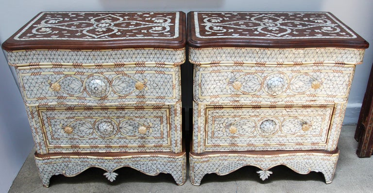 Mother Of Pearl Inlay Syrian Dresser A Pair For Sale At 1stdibs