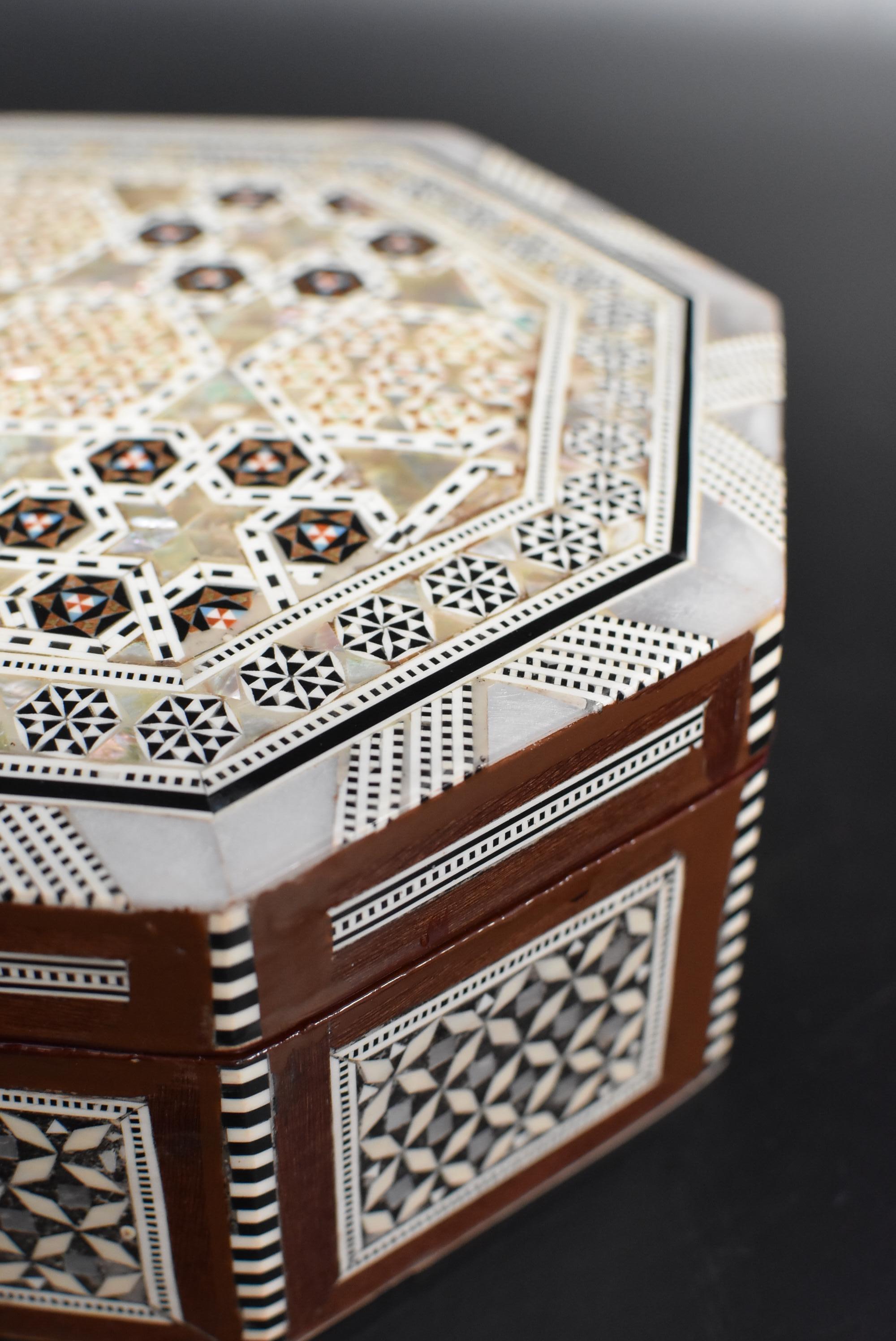 Mother of Pearl Jewelry Box Octagon Box 12