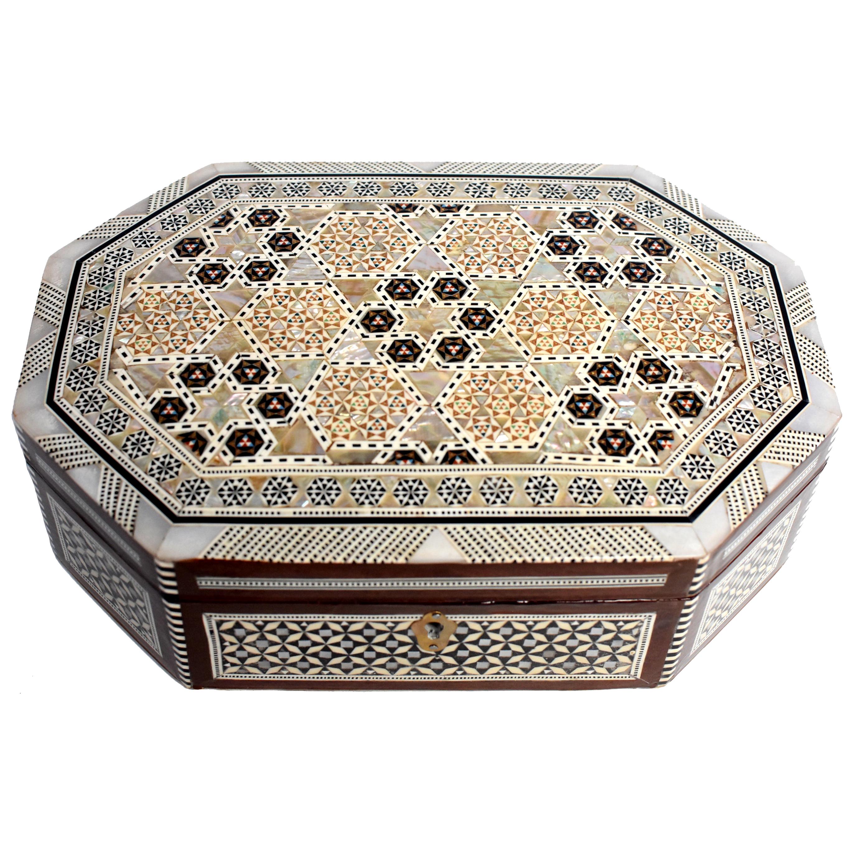 Mother of Pearl Jewelry Box Octagon Box