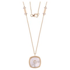 Collana con ciondolo con diamante aureolato Mother Nature in oro giallo 18 carati