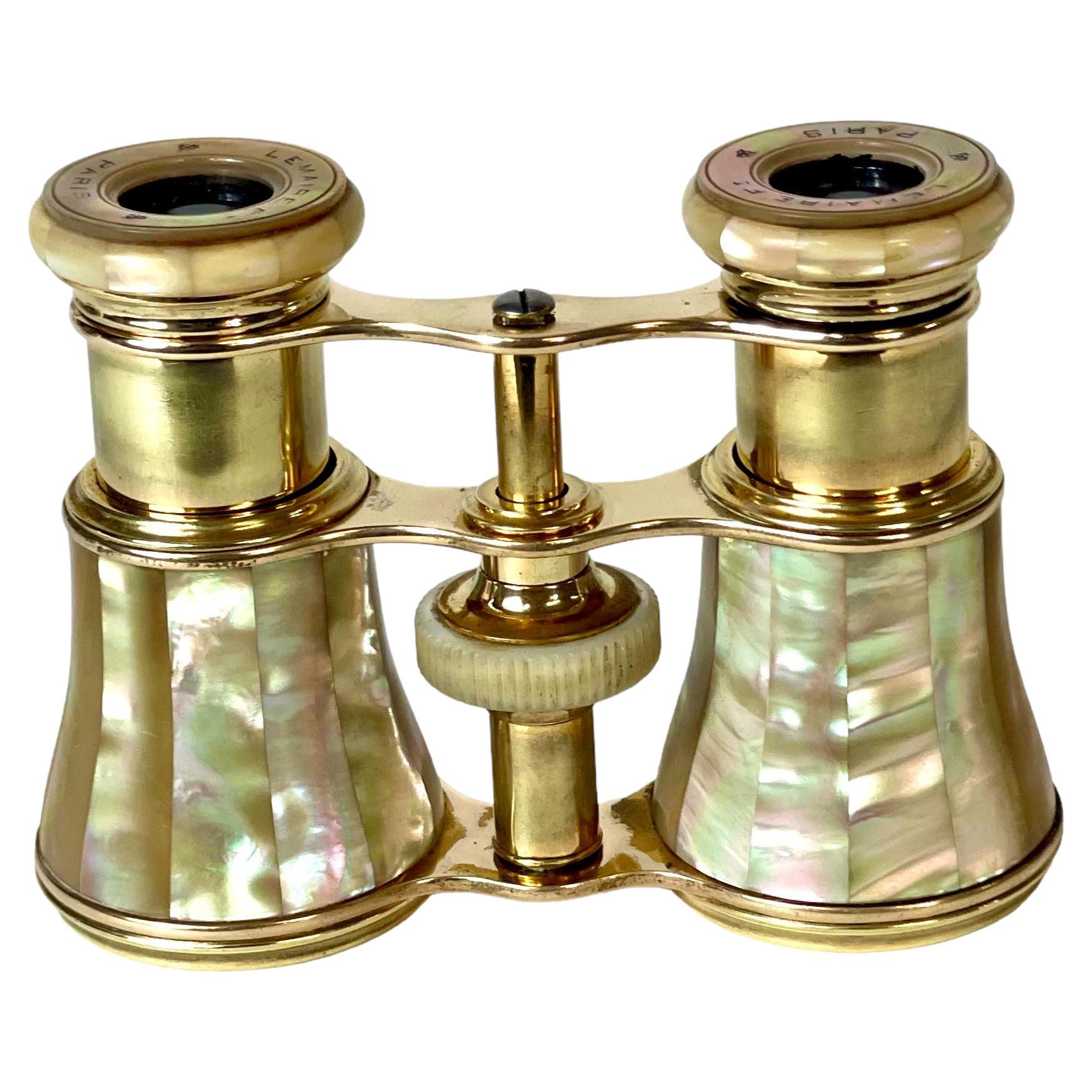 French Mother of Pearl Opera Glasses by LeMaire, Paris