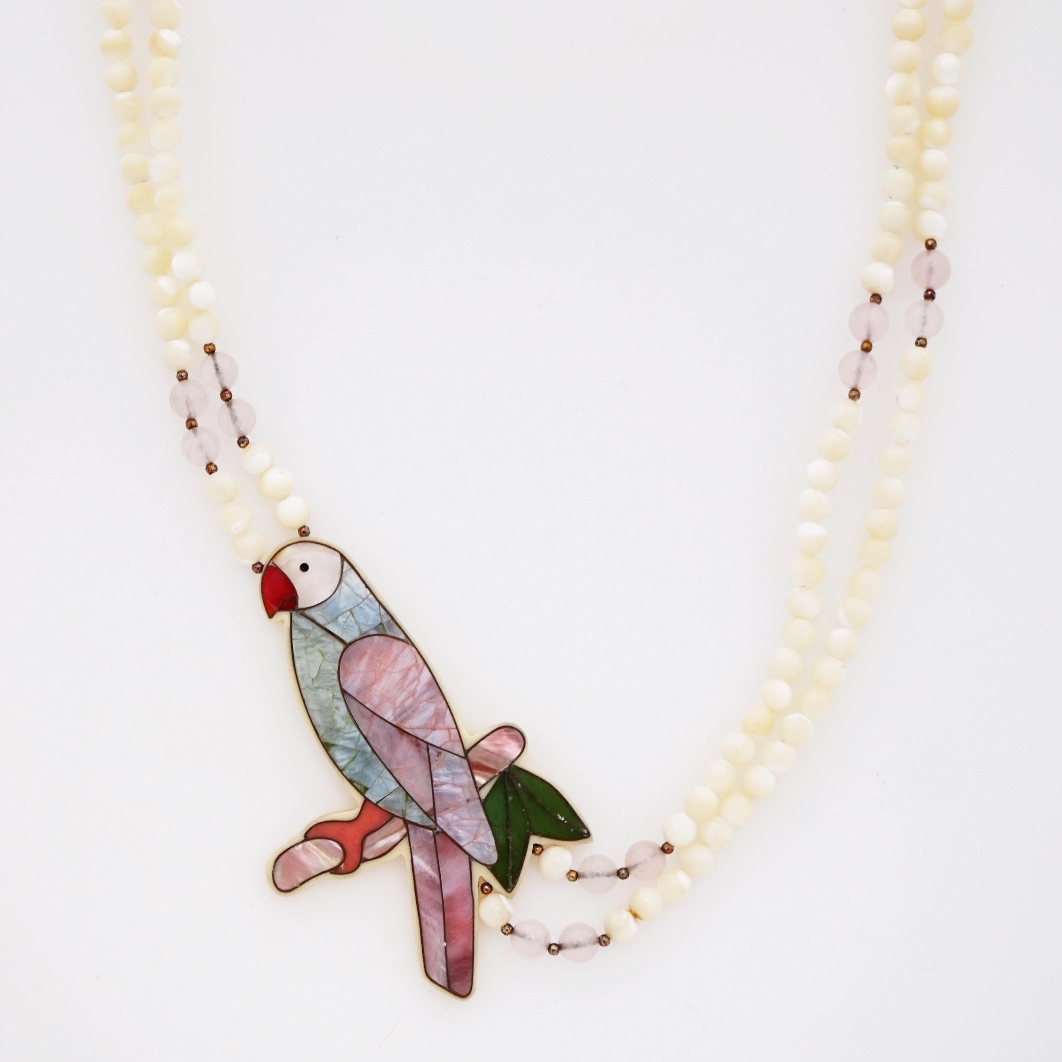 parrot pearls necklace