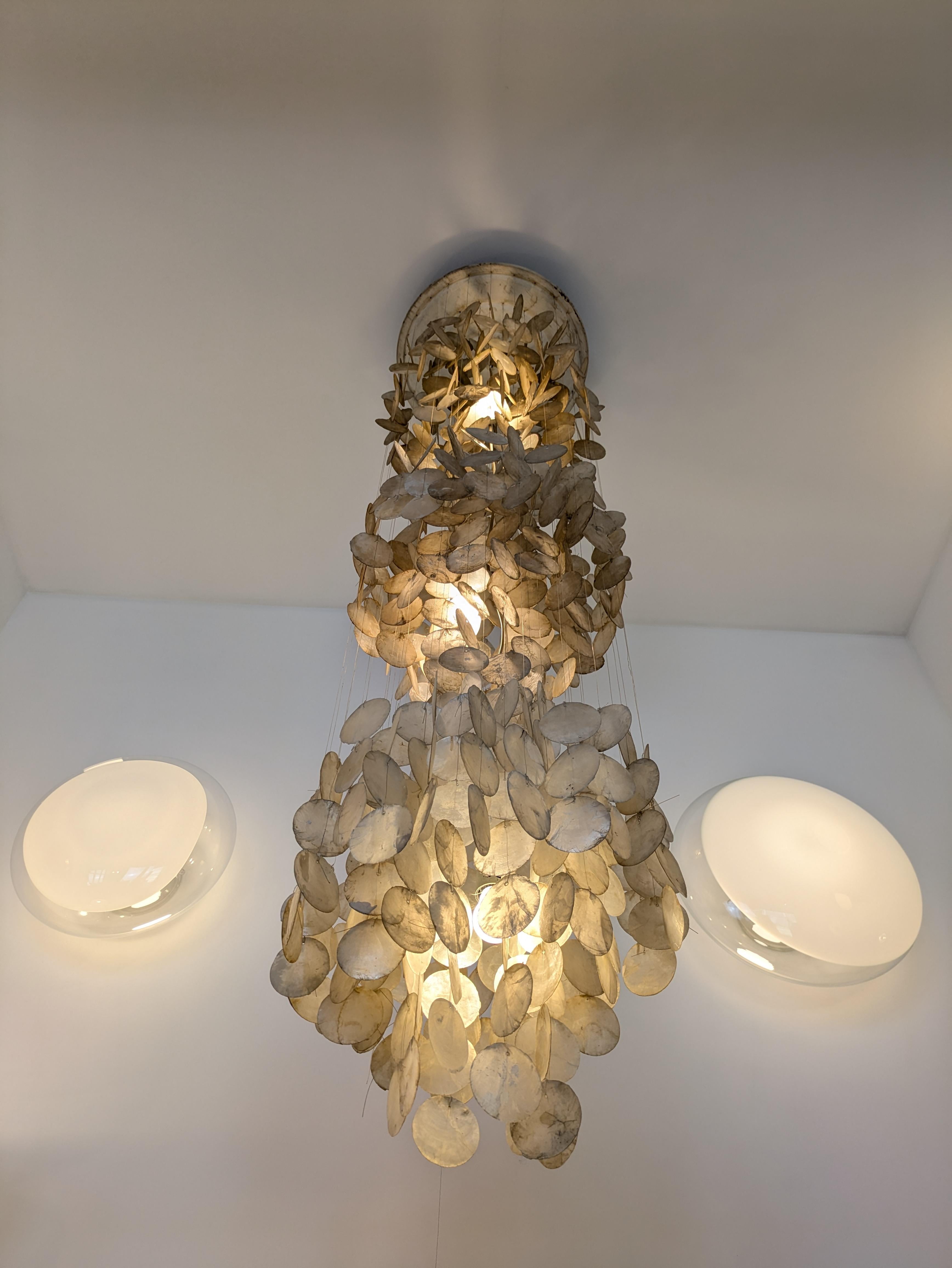 Mid-20th Century Mother of pearl pendant, 160cm Philippines, 1960's For Sale