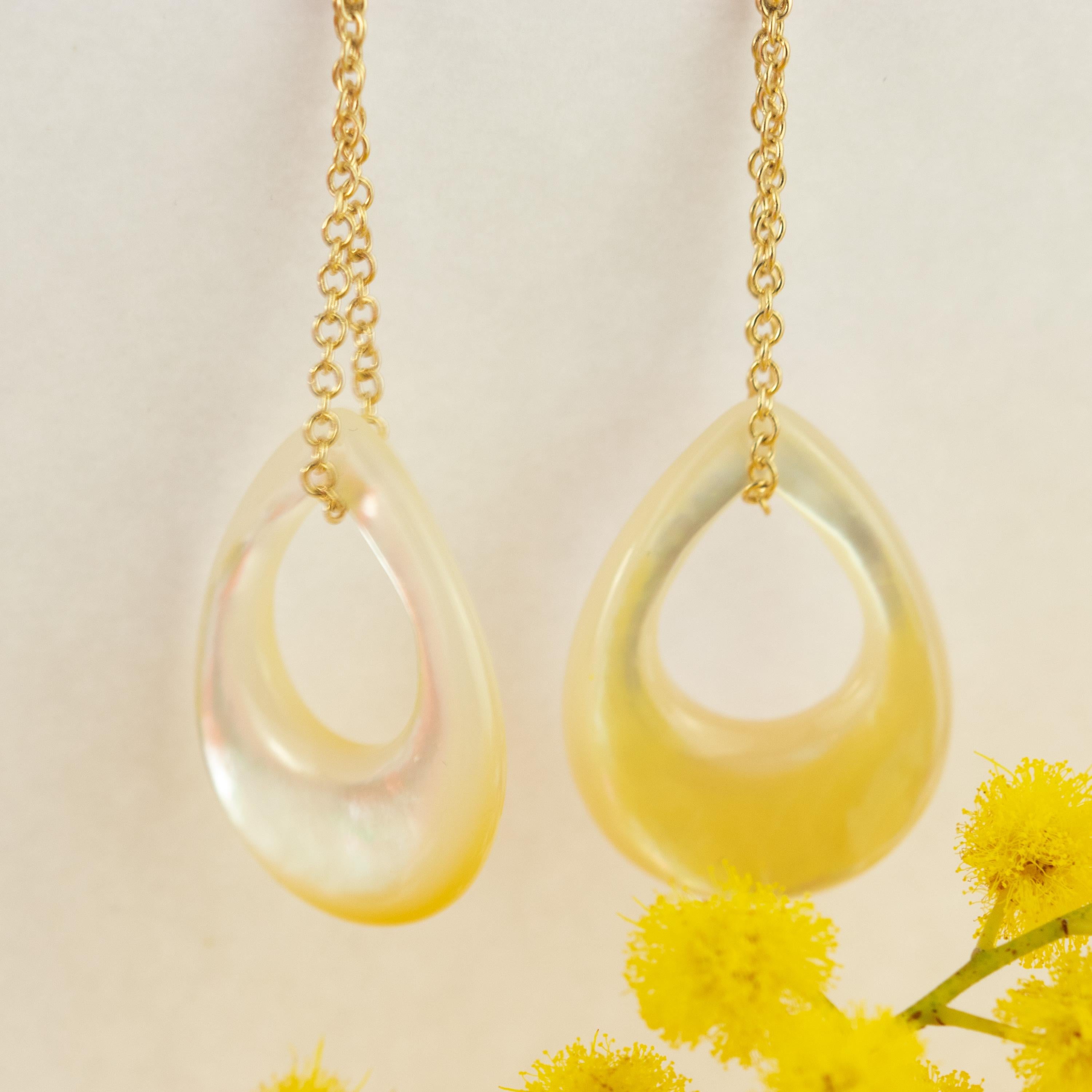 mother of pearl drop earrings