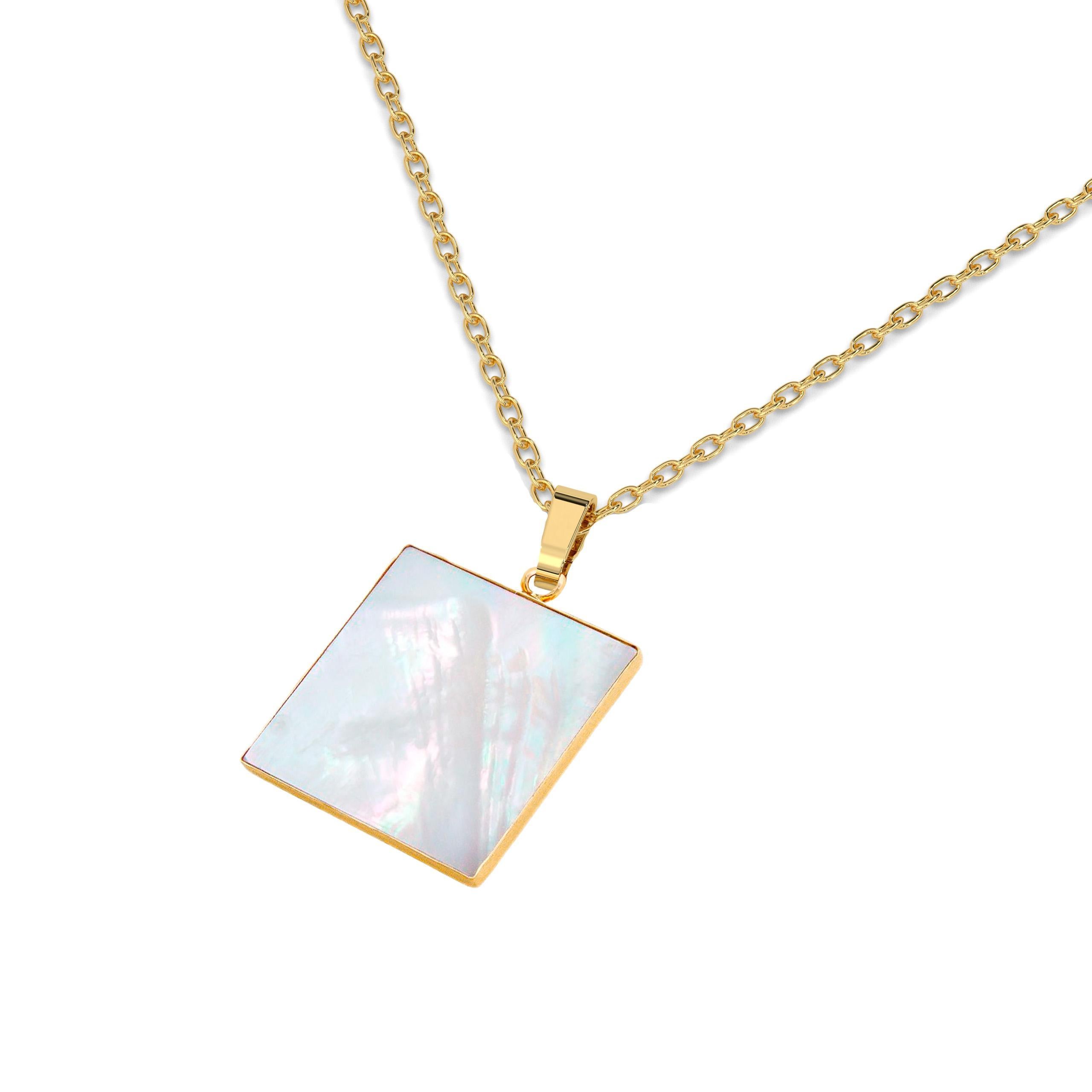 Taille carrée Pendentif en argent 925 en nacre, personnalisé avec votre photo. en vente