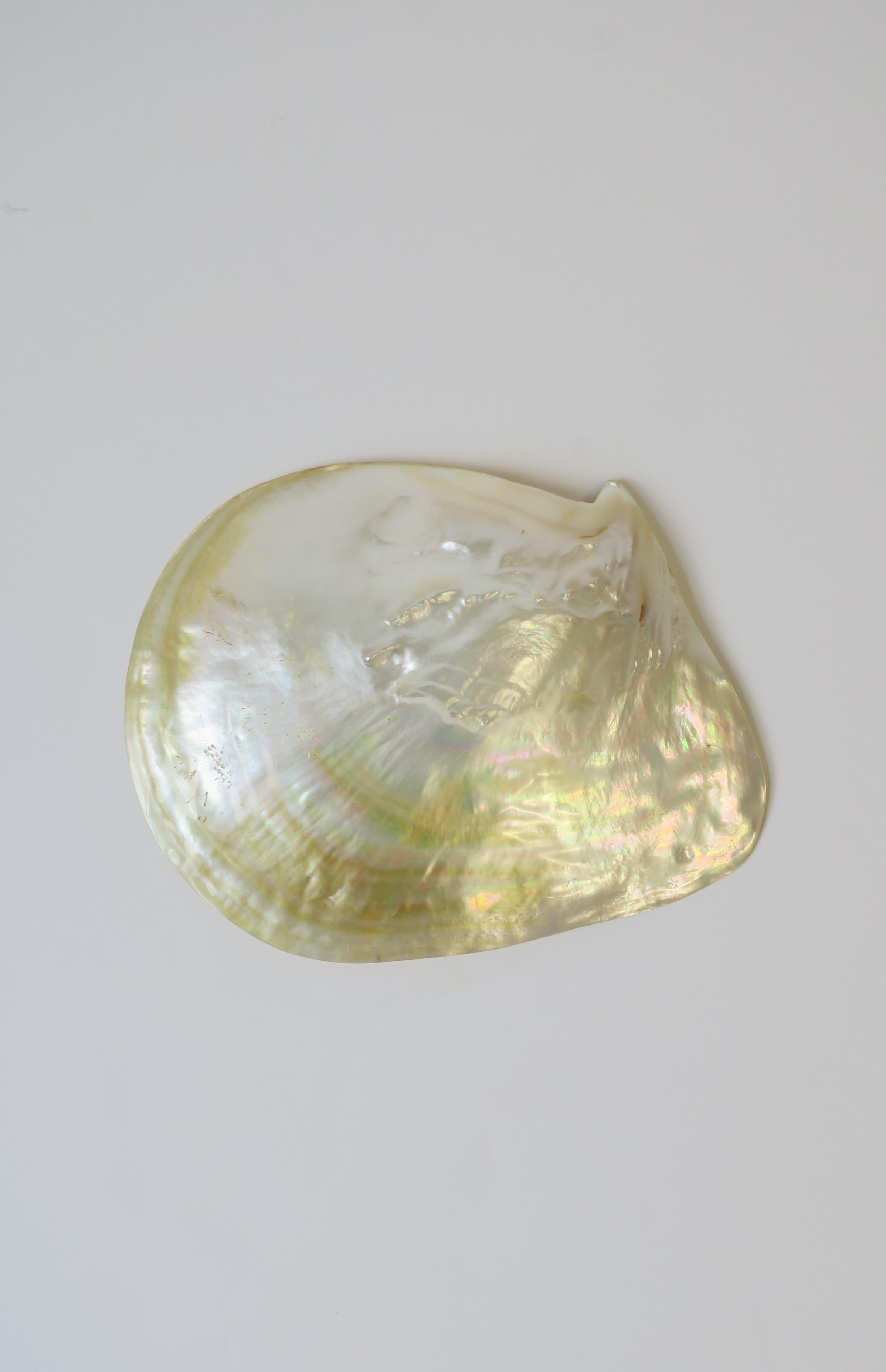 Mother of Pearl Seashell Caviar Dish In Good Condition For Sale In New York, NY