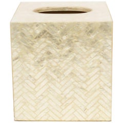 Mother of Pearl Seashell Tissue Box Cover