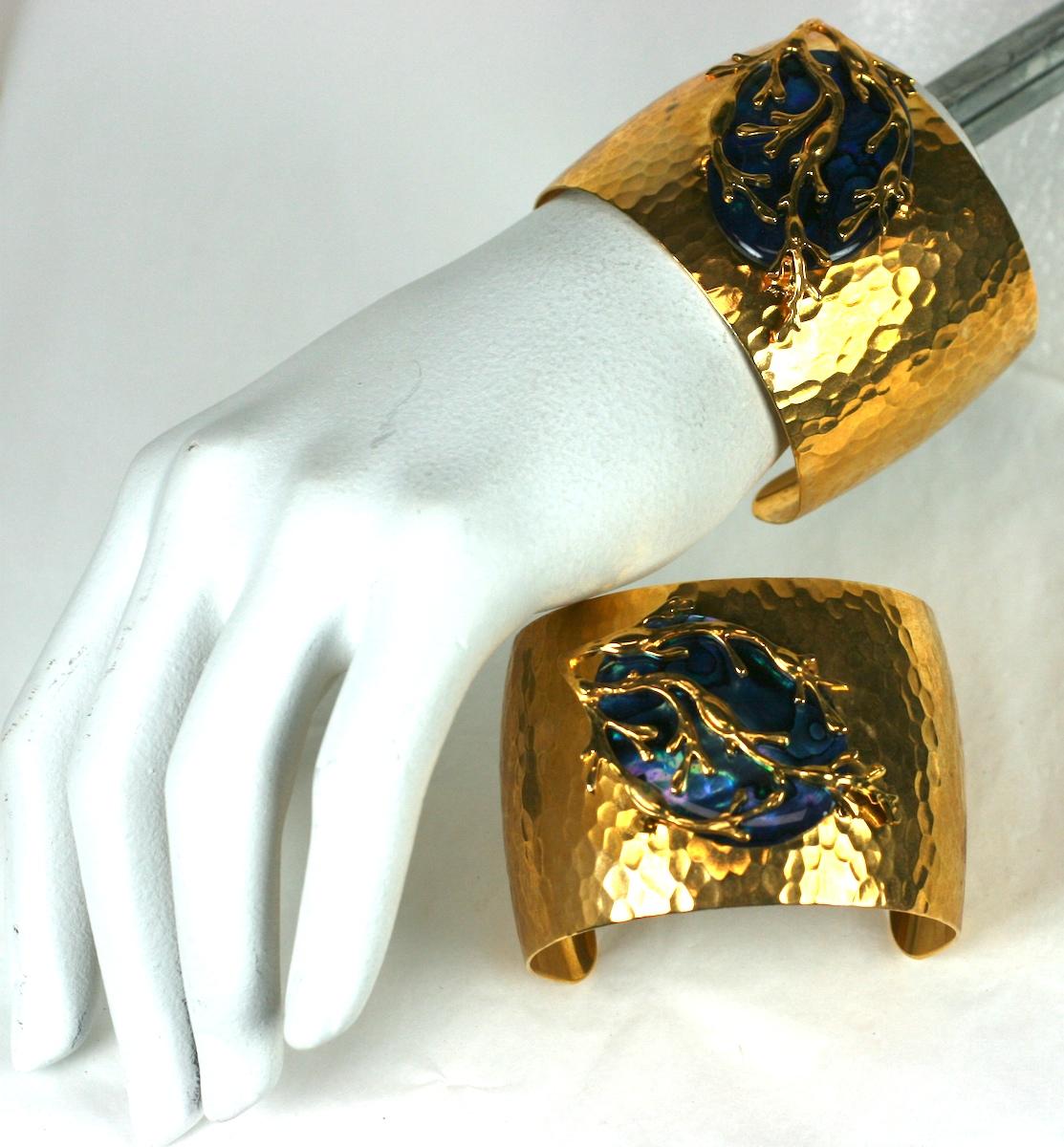 Mother of Pearl Seaweed Cuffs, MWLC For Sale 1