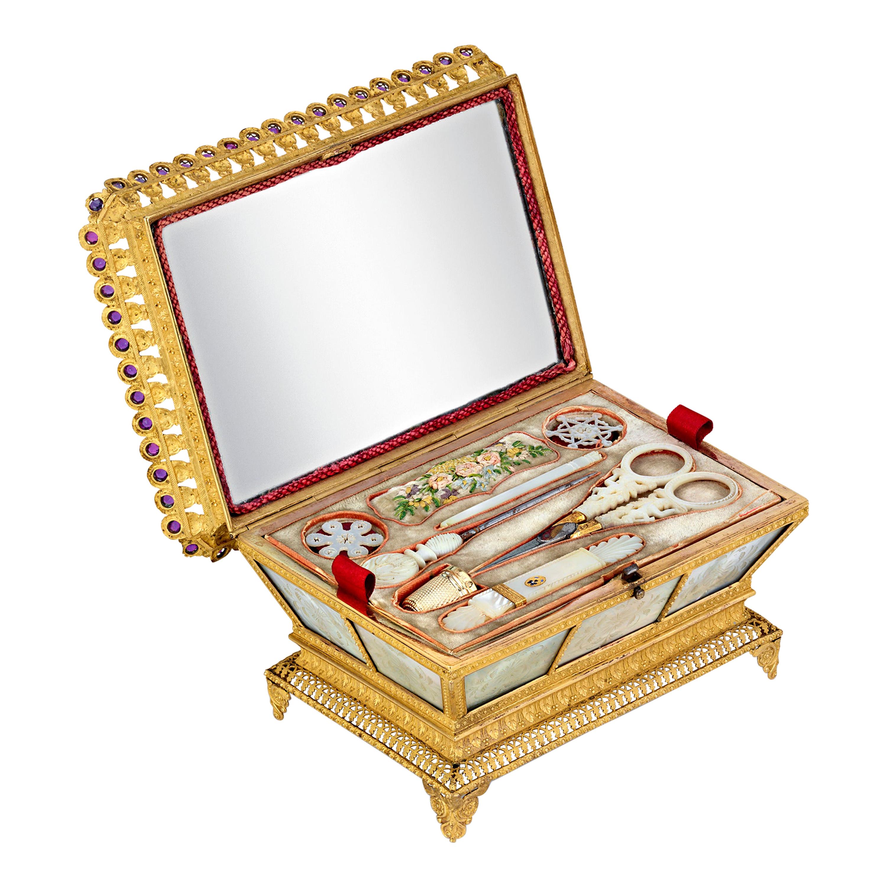 Mother-of-Pearl Sewing Nécessaire