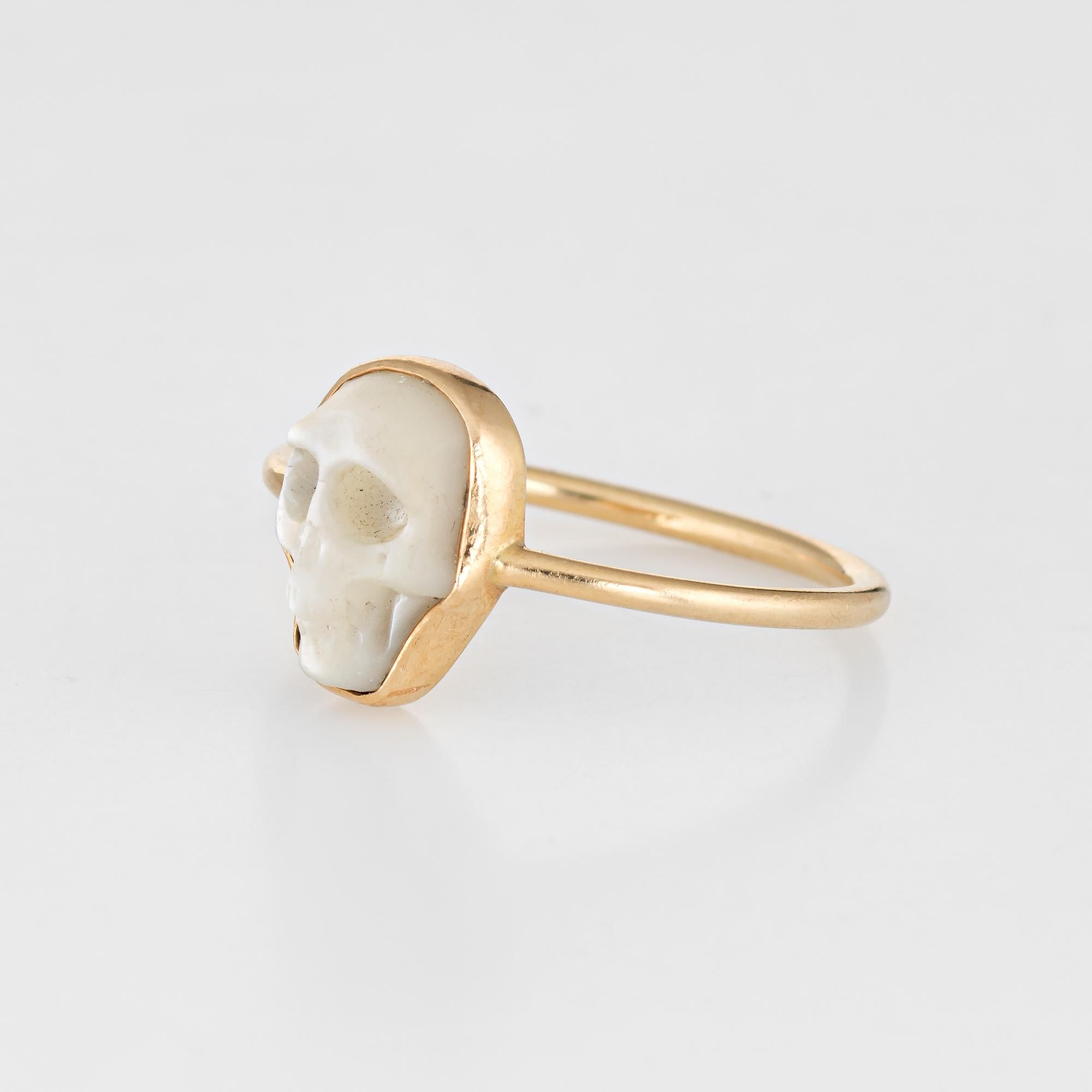 skull pearl ring